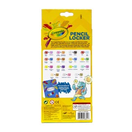 Crayola Colored Pencil Locker, 15 Dual-Tip Pencils, 30 Colors, Multicolor, (Model: 04-6841)
