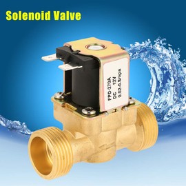 DC 12V G3/4 Solenoid Valve,Normal Closed Brass Electric Solenoid Valve,NC Solenoid Valve for Water,for Using with Pipelines in Water Applications