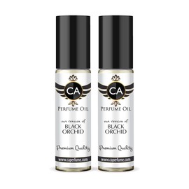 CA Perfume Impression of Black Orchid For Women Replica Fragrance Body Oil Dupes Attar Roll-On 0.3 Fl Oz-X2