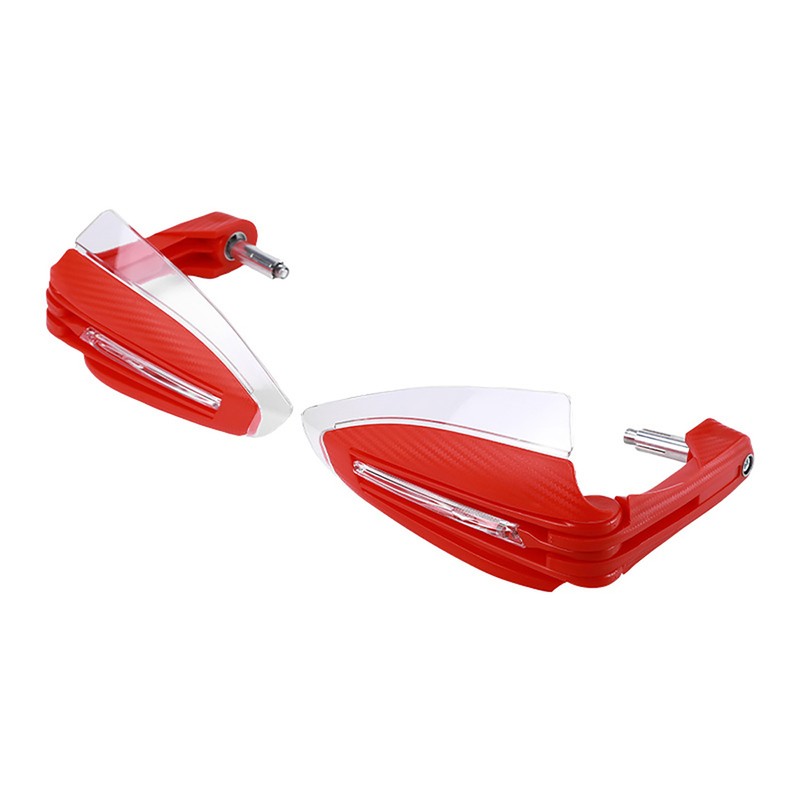 2Pcs Universal Motorcycle Handguard Windproof Handle Protector with DRL and
