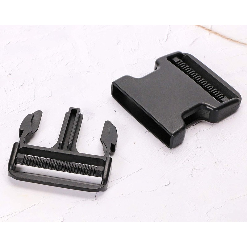 Penta Angel 2Pcs 50mm/2 inch Black Plastic Buckle Clips Heavy