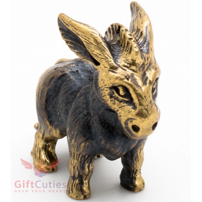 Brass Figurine of stubborn donkey IronWork