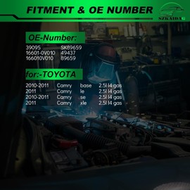 SZKAIDAG Belt Tensioner Assembly with Pulley for:-Toyota Camry 2010 2011 2.5L Drive Belt Tensioner OE# 166010V010 39095 16601-0V010 49437 SK89659 89659