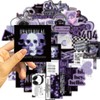 Lydosoco Cool Black Purple Stickers Pack 60Pcs Trendy Aesthetic Stickers