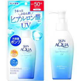 Skin Aqua 50+ Super Moisture Gel Pump 140g, made in Japan