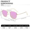 Kelens Vintage Sunglasses Polygon Polarised Sunglasses Women Men Metal UV400
