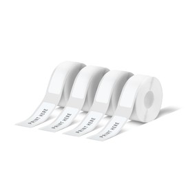 QLoztyse D30 Thermal Label Tape - Smart Labels Maker Refill, 12 X 40mm Mini Printer Paper Compatible with D30 Sticker Machine for Office, Home, Pack of 4 Roll