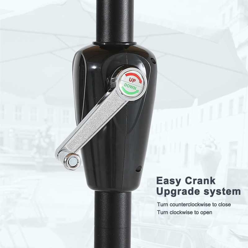 MASTERCANOPY Valance Patio Umbrella for Outdoor Table Market,7.5ft, Tan