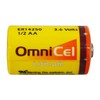 OmniCel ER14250 3.6V 1/2AA Lithium Standard Battery Button Top