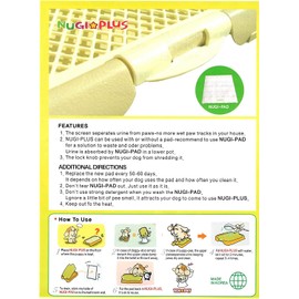 Nugi Plus Puppy Potty Tray with Mesh Screen and Reusable Pee Pad Included (Size: 21 x 18.5 x 1.6 in), Olive