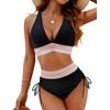 Blooming Jelly Womens High Waisted Bikini Tummy Control Swimsuits Two