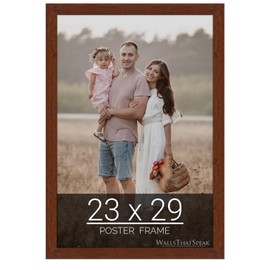 wallsthatspeak 23x29 Dark Walnut Rustic Pine Picture Frame for Puzzles Posters Photos or Artwork
