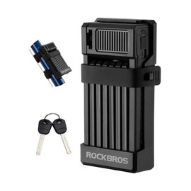 ROCKBROS Anti-Theft Folding Bike Lock,Bold Diameter 0.7cm,High-Strength ABS Material,Portable Folding Key Lock Bicycle Motorcycle Electric Vehicle