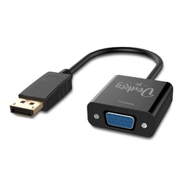 Donkey pc Displayport to VGA Adapter 1080p 60Hz Video with Gold-Plated Connectors Converter DP Male to VGA Female for Monitor DisplayPort to VGA Screen Adapter - 1080p 1920x1200