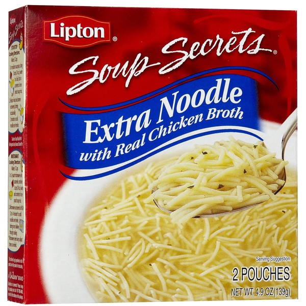 Lipton Soup Secrets Extra Noodle w/ Real Chicken Broth - 4.9 oz - 2 ct