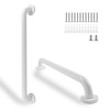 Rackickyer Shower Grab Bar, 2 Pack 24 Inch White Bathroom