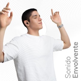 BINDEN Audifonos inalambricos One Pods 4 Microfonos con Tecnología BNC para Llamadas Claras Sonido Hi-Fi Ergonómicos Cancelación de Ruido Ambiental Audífonos Bluetooth 5.3, Blanco