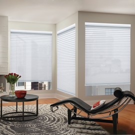 Tonature Cellular Shades Cordless Light Filtering Honeycomb Blinds for Windows Cellular Blinds Bottom Up (70"W x 82"H, White) Thermal Insulated Room Darkening Windows Shades for Windows, Home, Doors
