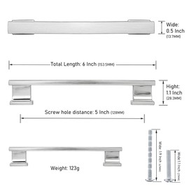 BOSSYCDECO 10 Pack 5 Inch Brushed Nickel Cabinet Handles Brushed Nickel Cabinet Pulls Brushed Nickel Kitchen Handles Brushed Nickel Kitchen Pulls Nickel Drawer Pulls Brushed Nickel Cupboard Pulls