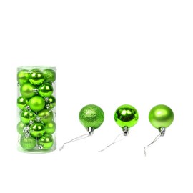 24PCS/Pack Christmas Tree Xmas Balls Decorations Baubles Party Wedding Ornament, 3cm Plastic Holiday Decor