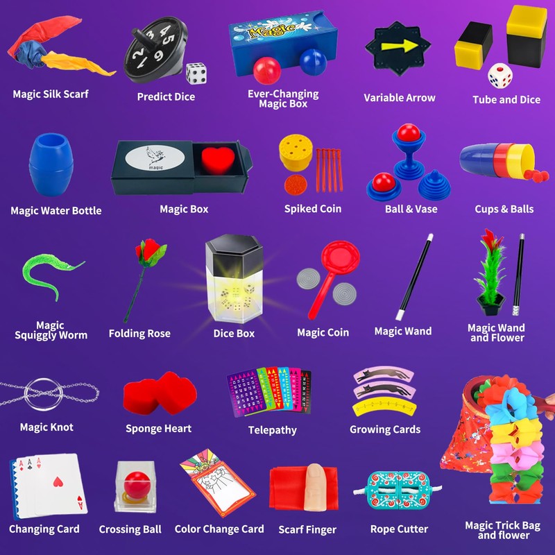Mekkyes Magic Box - 80+ Magic Tricks Set for Children