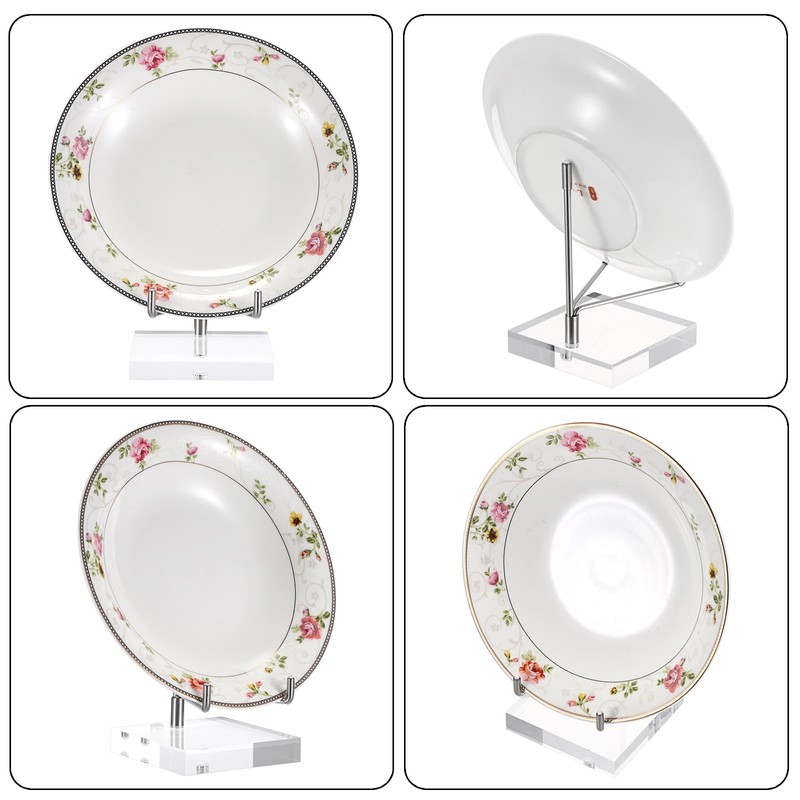 BTSKY Large Size Adjustable Silver Metal Arm Display Stand Easel