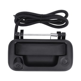 Tailgate Car Backup Rear View Camera Handle Trim Bezel - Compatible with Ford Truck Vehicles - 2004-2014 F150, 2008-2016 F250, F350, F450, F550 Super Duty - Black Tail Gate Rear Door Handle
