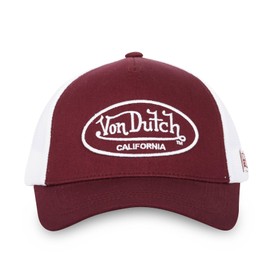 Von Dutch Men's & Women's Cap, LOFB Trucker Cap, Adjustable, White / Red, One Size