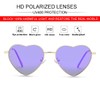JOVAKIT Polarized Heart Sunglasses for Women Fashion Lovely Style Metal