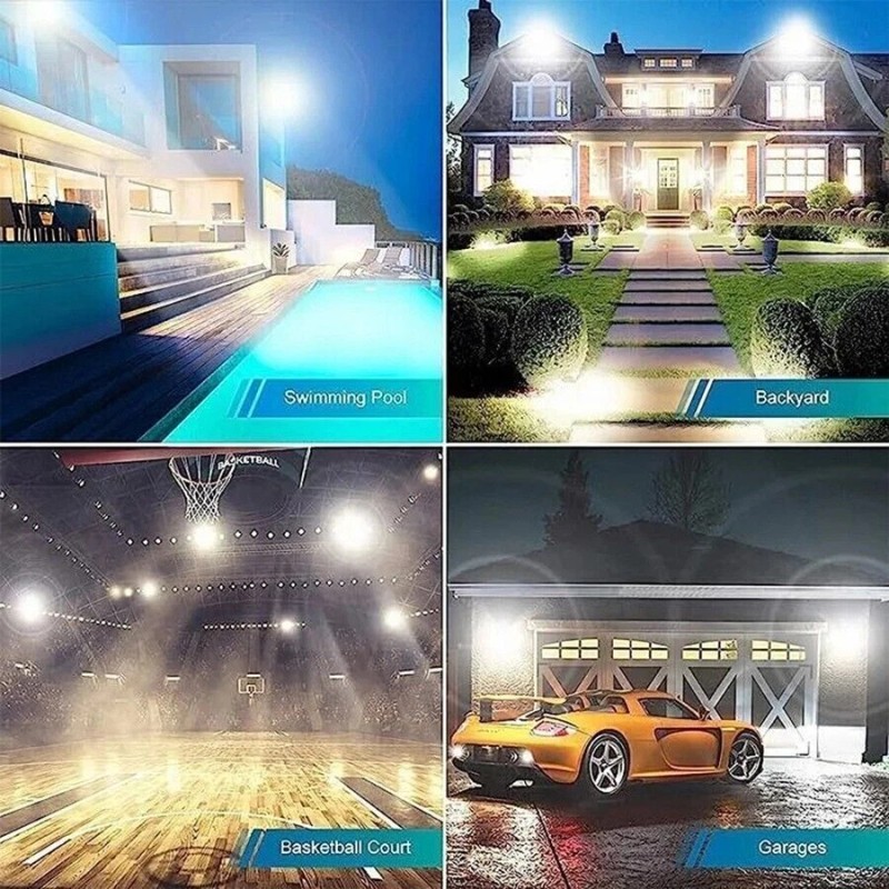 UMEXUS 600W LED Solar Flood Lights Outdoor Street Light Dusk
