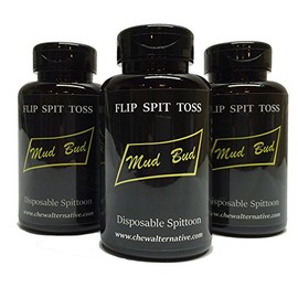 Mud Bud Portable & Disposable Spittoon - Set of 3 -Classic Black