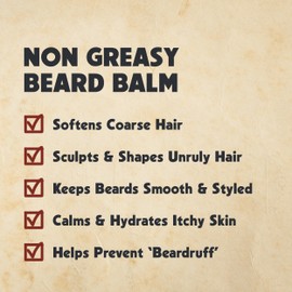 WARLORD Beard Balm for Men – Scented Premium Beard and Scruff Cream & Beard Balm Butter for Facial Hair Hydration, Shaping, Styling, & Itch Relief – 1880