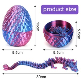 Dragon Egg with Dragon, 3D Printed Dragon Purple, Dristall Dragon, Realistic Moving Dragon, Desk Toy, Children's Toy, Holiday Gifts
