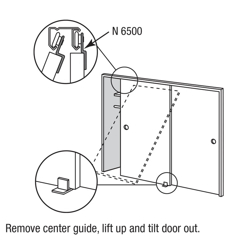 Prime-Line N 6500 Front Closet Door Roller with 1/4 In.