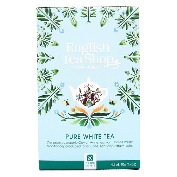 English Tea Shop 20 Organic White Tea Teabags
