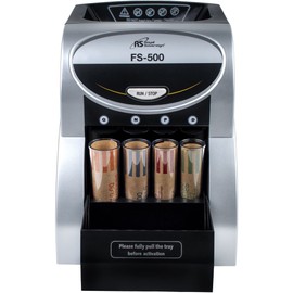 Royal Sovereign USD Coin Sorter with Anti-Jam Technology and Coin Wrapper Starter Pack, Silver (FS-500)