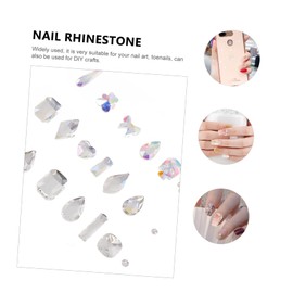 Healeved Flatback Nail Gems and Rhinestones for Nail Art Compartment Decoration Sparkly Charm for Scrapbooking and Crafts