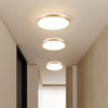 HOREVO RGB Flush Mount Light Fixture with Bluetooth Speaker, 24W