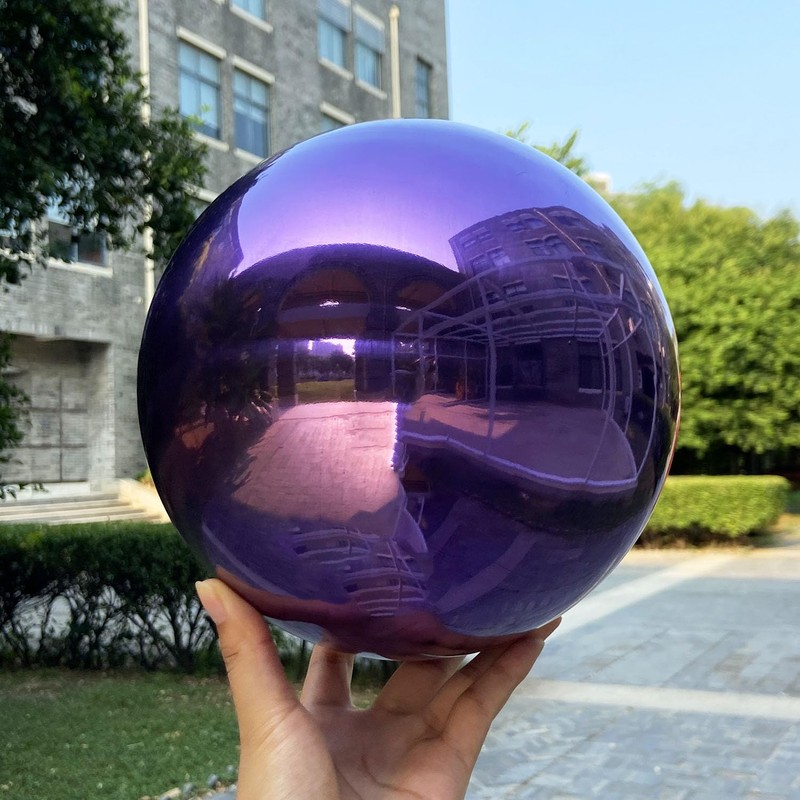 Premium Stainless Steel Gazing Globe Mirror Ball - Brilliant Purple