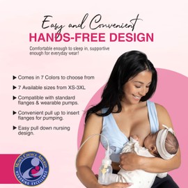 Everyday Luxe 3.0 Nursing & Hands-Free Pumping Bra - Large in Black - Nursing and Pumping Bra That Fits All Standard Pump Flanges and Compatible for Wearable Pumps and Milk Collectors