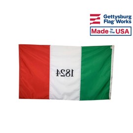 Alamo 1824 Historic Flag, Historical Texas Revolution Flag, Durable All-Weather Nylon with grommets for Outdoors, Made in USA (12x18")