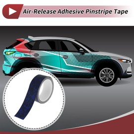 X AUTOHAUX Pinstripe Tape 40mmx8.5m Forging Pattern Car Stripes Pinstripe Decals for Car Motorcycle and Boat Racing Stripes DIY Stickers Matte Blue 1 Pcs