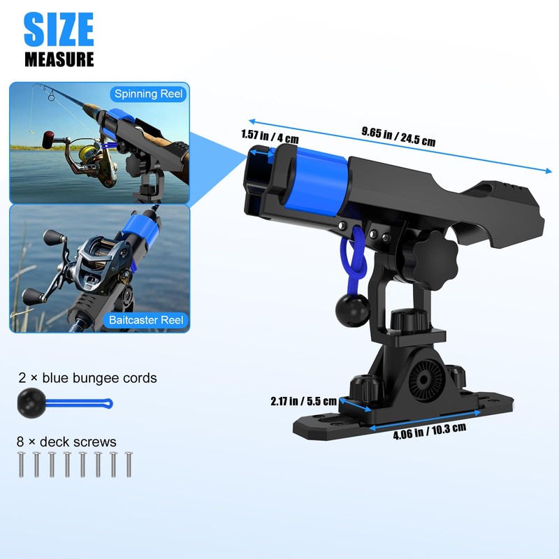 VEXPLO Track Mounted Kayak Rod Holders for Fishing Boat &