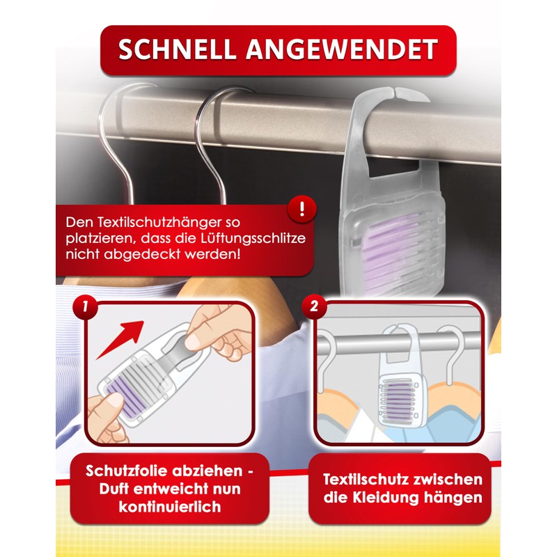 Aeroxon Moth Protection – Textile Protection Hanger 2 x 3