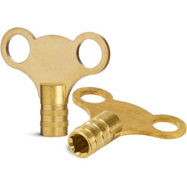 Equip247uk Solid Brass Radiator Bleed Key, Pack of 2