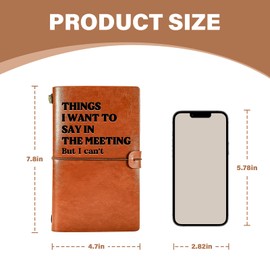 Wazzio Funny Leather Journal Gifts for Men Women, Inspire Journal for Leader Boss Staff Employee Mentor Coach, Gifts for Birthday Retirement Teachers Day