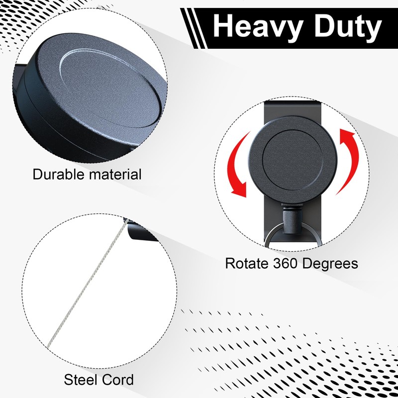 PRETWOYS 2 Pack Heavy Duty Retractable Keychain with Belt Clip,