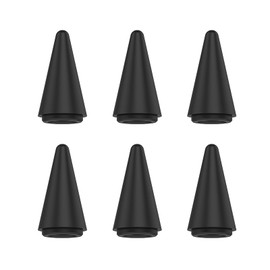 TQQ 6 Pack Pencil Replacement Tips Only Compatible Pencil, 1:1 Original Size Super Durable, High Sensitivity Pen Nibs (Black)