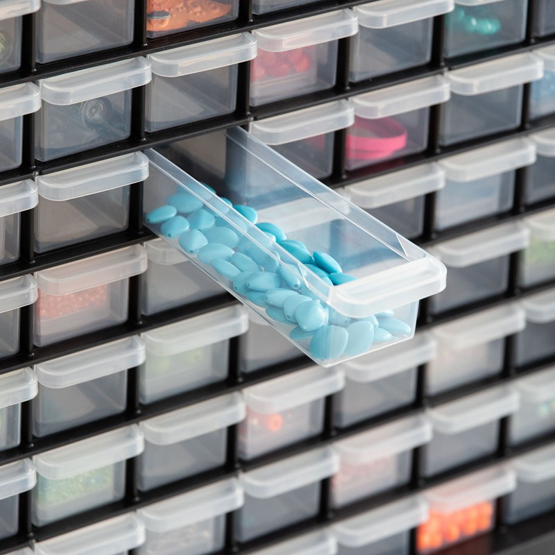 IRIS USA Bead Organizer Drawers, 64-Drawer, Screw Tool Electronics Hardware