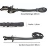 Pferdelinis Bridle Reins for Horses, Rubberised, Durable Reins in Black